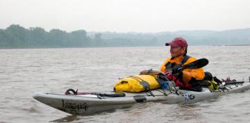 Kayaker with his gear